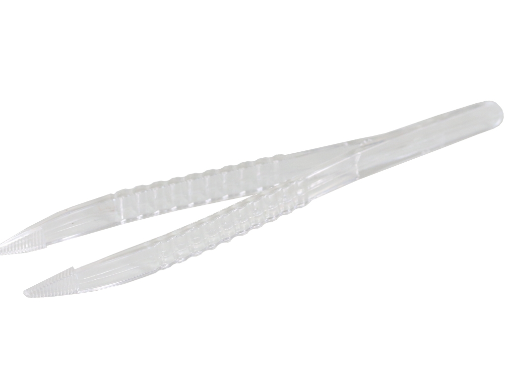 plastic tweezers transparent